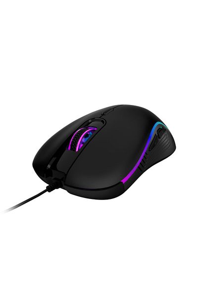 gamdias Mouse gaming Gamdias Aura GS3, Wired, USB, iluminare RGB (Negru)