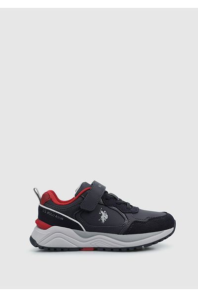 U.S. Polo Assn. Habe Navy Blue Leather Boy's Sneaker
