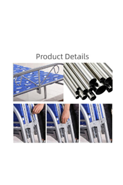 ROYAL ROSE Heavy Duty Adjustable Folding Single Bed with Steel Metal Bed Frame with Tool-Free Setup