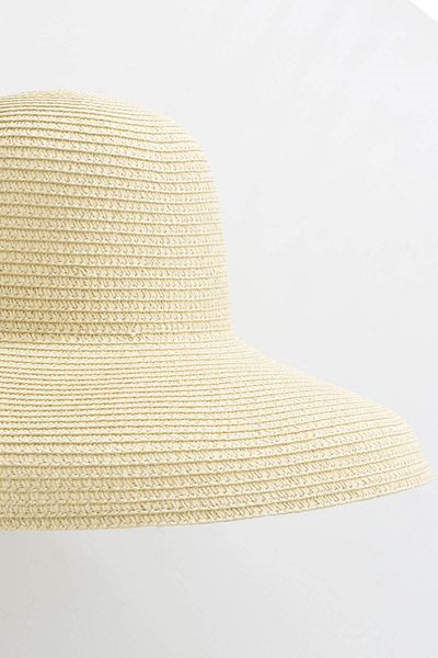 Külah Women's Wavy Brim Trend Beige Straw Hat