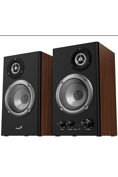 GENIUS Boxe GENIUS 2.0, RMS: 36W 2 x 18W, amplificare integrata (Negru/Maro)
