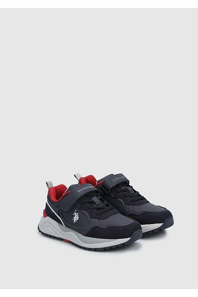 U.S. Polo Assn. Habe Navy Blue Leather Boy's Sneaker