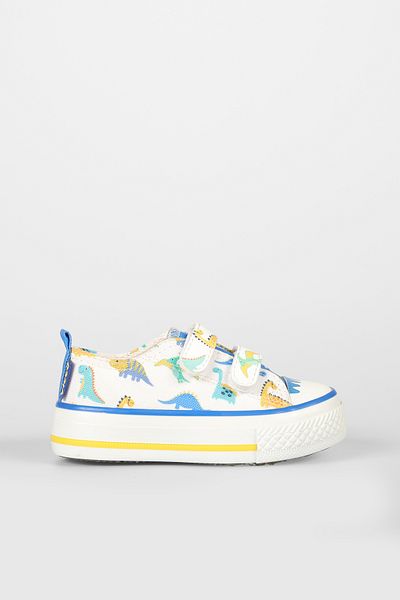 Vicco Done Patterned Baby Boy White/Sax Blue Sneaker