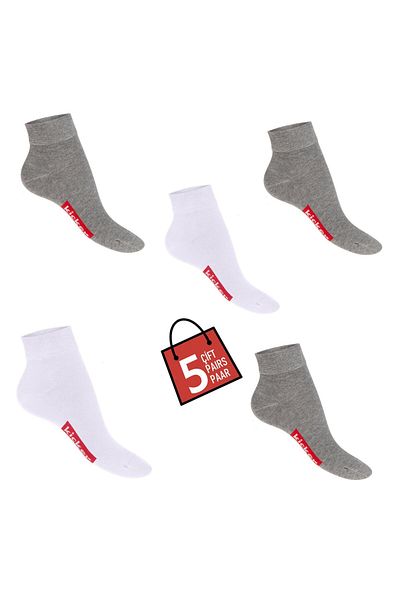 Happy Body 5-Pack Cotton Short Sports Socks for Boys and Girls - No Squeezing Elastic, Seamless Toe