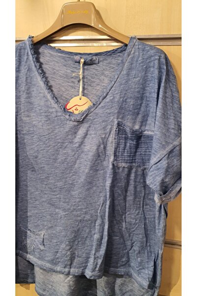 Park Moda Бавовняна блуза з однією кишенею та бахромою