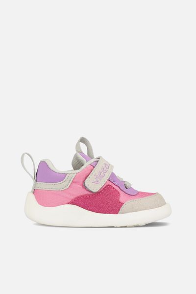 Vicco Trick Light and Pink Girls First Step Casual Shoes