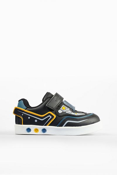 Vicco Baby Boy Black Sneaker - Ester Lighted