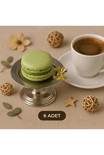 Fiyakalı Ürünler Atölyesi 6'lı Kelebekli Gümüş Makaronluk, Lokumluk, Çay Ve K...