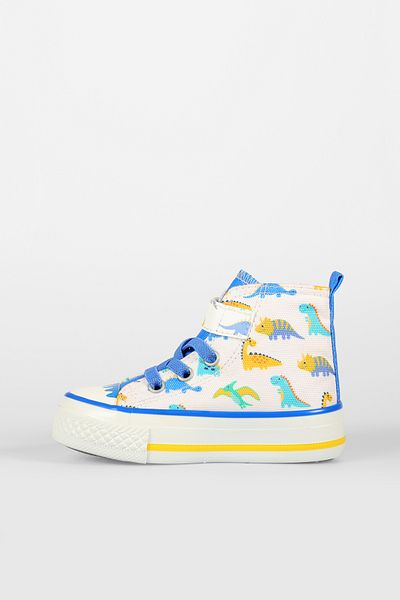 Vicco Island Patterned Baby Boy White/Sax Blue Sneaker