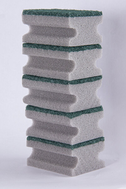 EverKlean 10-Piece Corrugated Gray Economical Nail Protection Dish Sponge