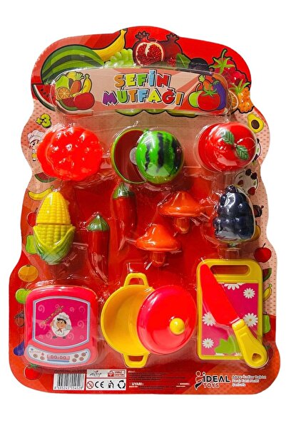 Bircan 8 قطع مخطط ألوان للفواكه والخضروات المقطعة 2516