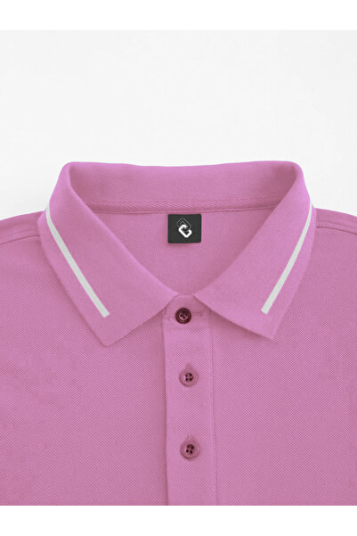 SELF CONTROL Bavlněné pánské tričko Regular Fit s knoflíkem a límečkem