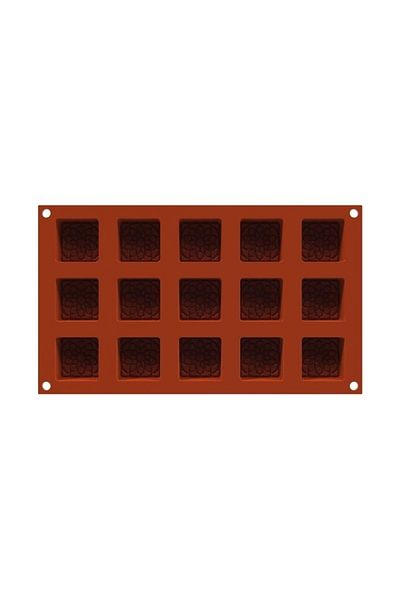 silikomart Silicone Mold Mauresque Square, 15 Cavities, 23 Ml, 40x40x16,m