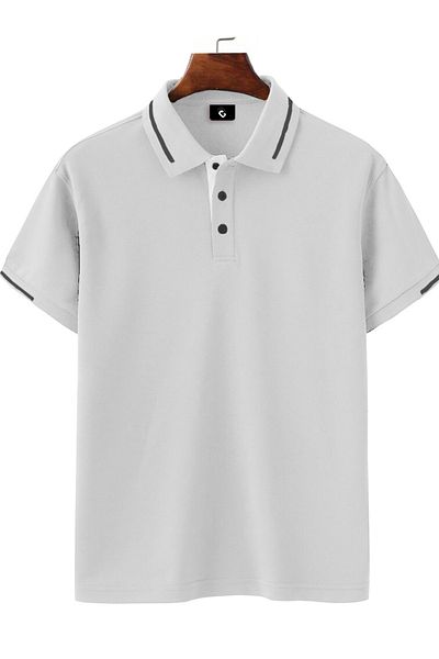 FEEL STYLE Ανδρικό μπλουζάκι με βαμβακερή κανονική εφαρμογή με κουμπιά Polo γιακά