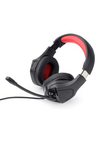 REDRAGON Casti Gaming Redragon Theseus, Jack 3.5 mm, Microfon, iluminare LED rosu (Negru)