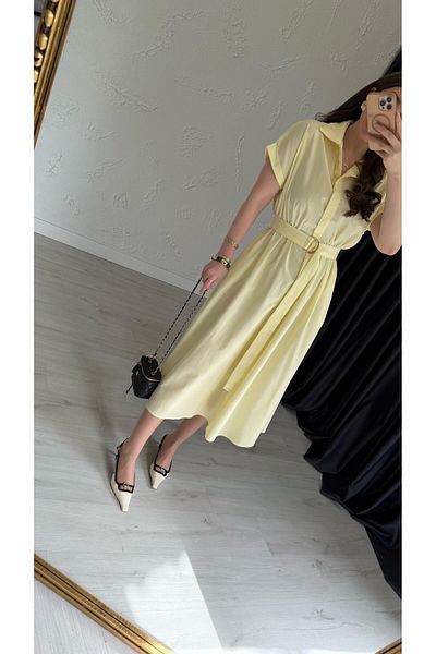 elif teke Donnau Dress with Yellow Belt