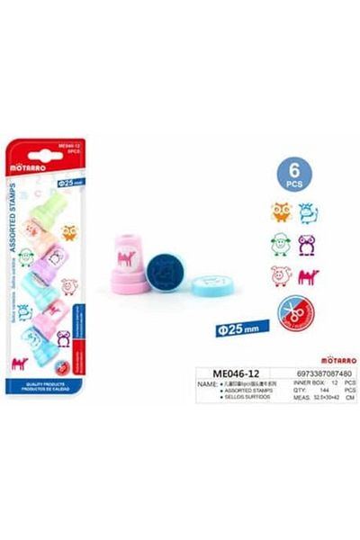 MOTARRO ME046-12 Stamps for Kids, Assorted