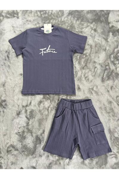 NEWKİDS Komplet za dečake od 5-8 godina sa šortama Sa džepovima Kaiš dela Šta...