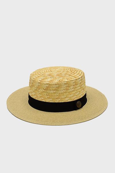 Külah Unisex Multicolor Straw Hat Paloma Banded Gondola Boater