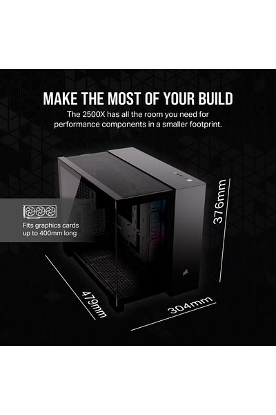 Corsair Icue Link 2500x Rgb Micro ATX Case - Black