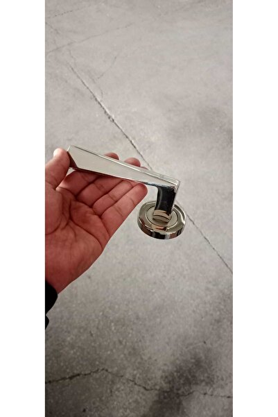 PİRAMİT مقبض باب هرمي من الفولاذ الساتان (يسار باسار)