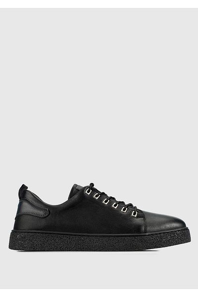 Provoq Men's Black Leather Shoes