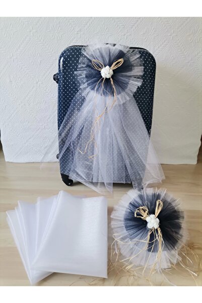 İ&DBABY 5 Adet 100X300 Kristal Gelin Bohça Süsleme Tülü 5 Adet Bohça Süsü Düğ...