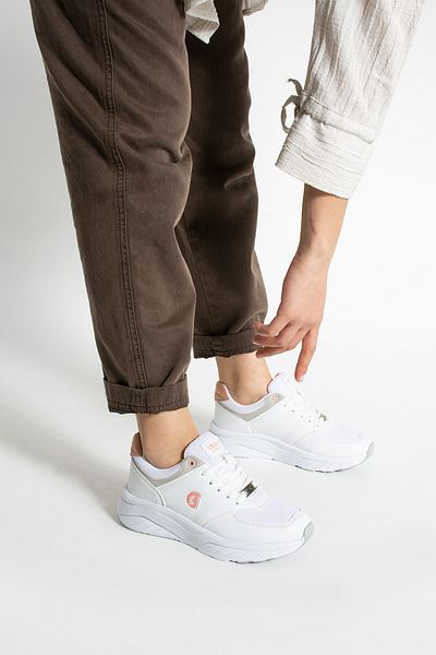 Getcho Nesra White Pantofi sport pentru femei Talpă groasă albă Pantofi casual confortabil pentru mers pe jos pentru utilizare zilnică