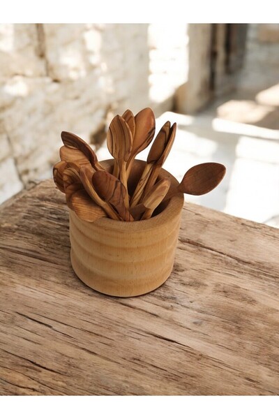 KILIÇAHŞAPCNC 6Pcs Teaspoon - Wooden Teaspoon - Teaspoon - Wooden Spoon