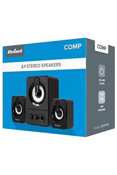 Rebel Boxe Rebel KOM1160, 2.1, 11 W (Negru)