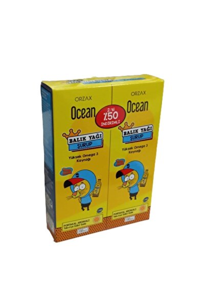 Ocean Balık Yağı Şurup Portakal 2.si %50 150ml+150ml