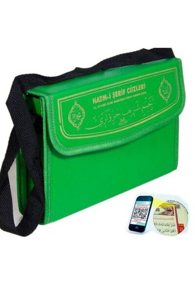 Haktan Yayın Dağıtım Orta Boy Yeşil Çantalı Hatmi Şerif 30 Cüz Kur'an-ı Kerim...