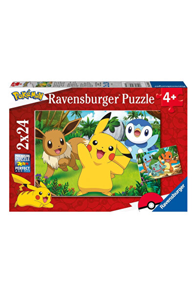 RAVENSBURGER Çocuk Puzzle 2x24 Parça Pokemon 056682