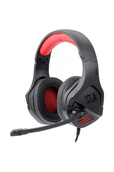 REDRAGON Casti Gaming Redragon Theseus, Jack 3.5 mm, Microfon, iluminare LED rosu (Negru)