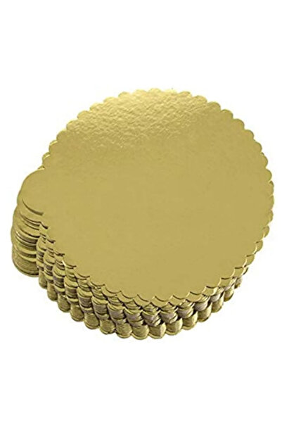 adin tasarım Cardboard Cake Base 50Pcs 26 cm Gold Round Pie Cake Muffin Cake Cookie Presentation Base Presentation