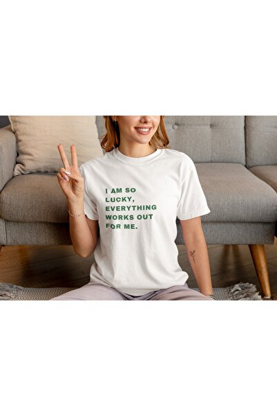 Butik ŽENE/MUŠKARCI 100% pamuk KOMAD JA SAM VEOMA SREĆAN TRANSFER ŠTAMPANA MA...