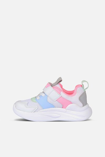 Vicco Birdy Basic Baby Girl White Sports Shoes