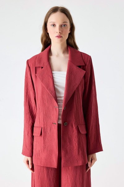 FEVER Kırışık yüzeyli dikiş detaylı blazer ceket