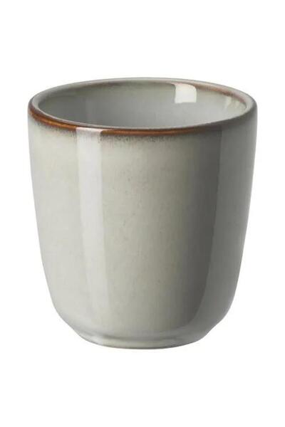 IKEA Gladelig 4 Adet Espresso Fincanı, Gri, 10 cl Kumlu-Sırlı Yüzey,