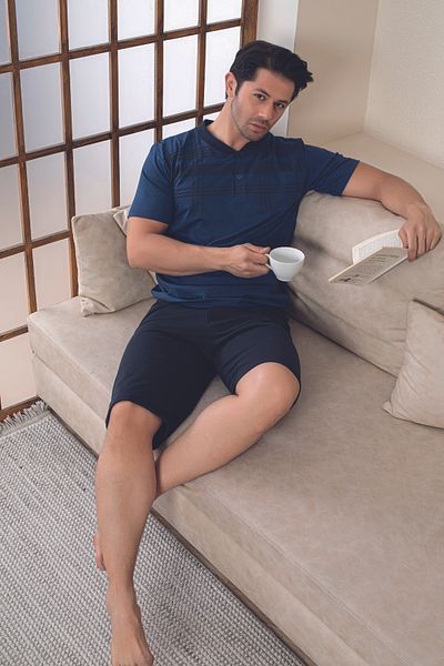 Ayans Pijama Χτενισμένο βαμβακερό (μονό ζέρσεϊ) Σετ πιτζάμες Capri