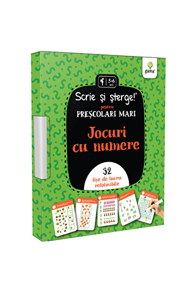 Gama Jocuri cu numere - preșcolari mai mari/Scrie și șterge!