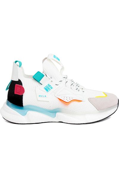 Guja Λευκά πλεκτά Πλατφόρμα Sneaker Orthopedic Happy Casual Sport Shoes
