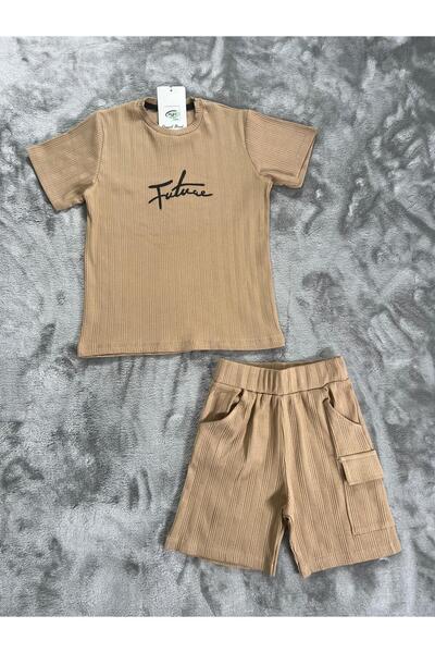 NEWKİDS Komplet za dečake od 5-8 godina sa šortama Sa džepovima Kaiš dela Šta...