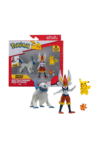 Jazwares مجموعة مجسمات بوكيمون باتل متعددة الأشكال بيكاتشو، أبسول، وسينديريس ...