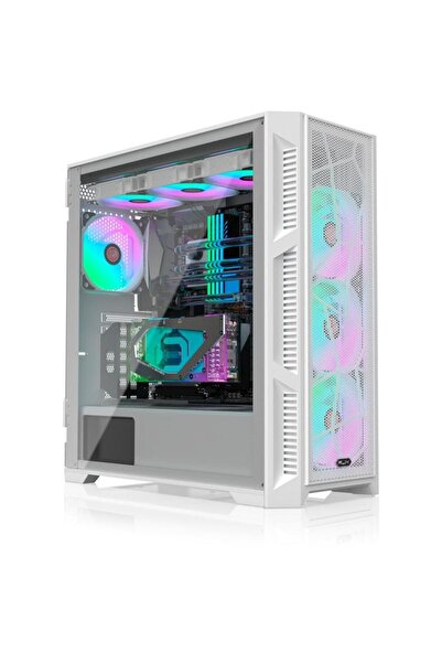 Raijintek Raijintek Ponos Ultra MS4 Case, Mesh Front Panel, Middle Tower, No Power Supply, ATX (White)