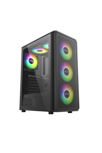 Pro GaminG PRO GAMING Ghost Case, Middle Tower, No PSU, Tempered Glass, ATX (Black)
