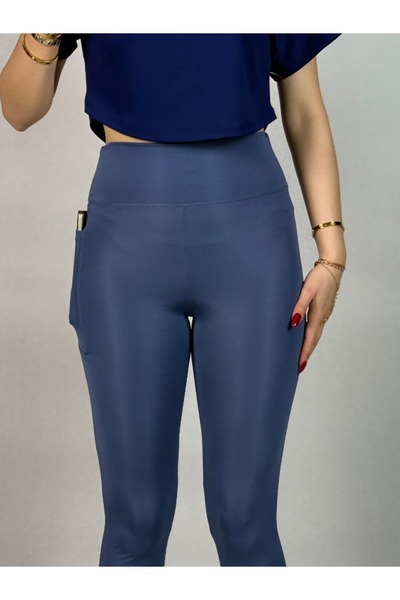 exxitcollection Αθλητικό κολάν υφασμάτινο υψηλής μέσης κατάδυσης με τσέπες