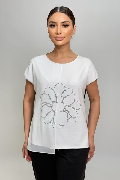 FEVER Taş detaylı asimetrik bluz