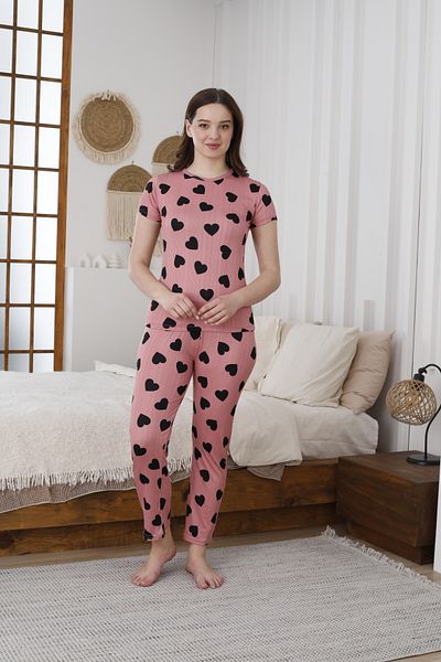 LİLA İÇ GİYİM Pegasus Short Sleeve Pajama Set