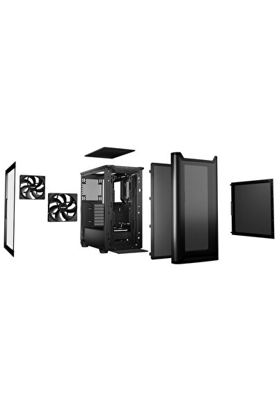 Be Quiet! Carcasa be quiet! Pure Base 501 Airflow Window Black, Middle Tower, tempered glass (Negru)